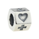 925 Silver Cross Love Charms for Bracelets