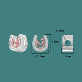 925 Silver Mom and Kid Horseshoe Charm Beads for Bracelet