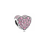 925 Silver Pink Daisy Flower Charm for Pando Bracelets