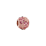 925 Silver Pink Daisy Flower Charm for Pando Bracelets