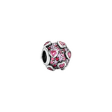 925 Silver Pink Daisy Flower Charm for Pando Bracelets