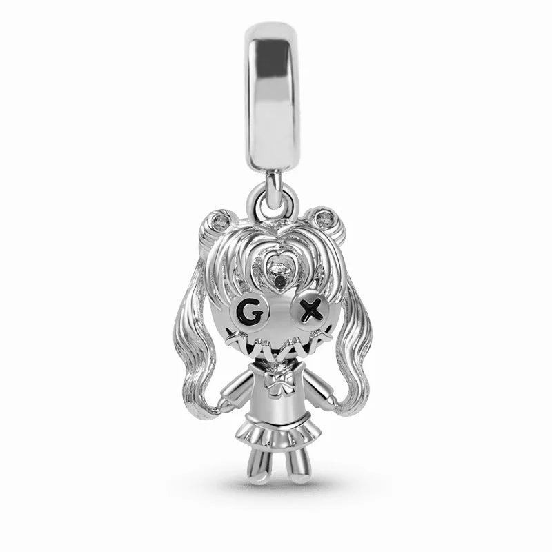 925 Silver Squirrel Girl Bully Pitbull Charm Pendant Bracelet Gift