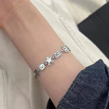925 Silver Bear Bracelet Geometric Shape Party Gift Women Jewelry