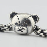925 Silver Bear Charm Bead European Troll Bracelet Jewelry