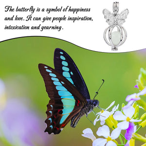 925 Silver Butterfly Charm Bead Glow Bracelet Jewelry