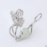 925 Silver Butterfly Charm Bead Glow Bracelet Jewelry