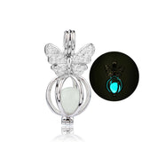 925 Silver Butterfly Charm Bead Glow Bracelet Jewelry