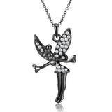 925 Silver Elf Pendant Zircon Little Girl Necklace