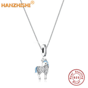 925 Silver Horse Pendant Necklace Anniversary Gift for Her