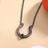 925 Silver Beauty With Beast Pendant Couple Necklace