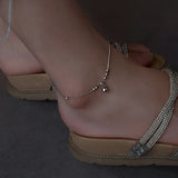 925 Sterling Silver Bell Anklet Female Tide Transfer Beads