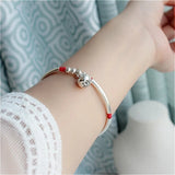 925 Silver Bell Charm Bracelet Elbow Bangles Wedding Jewelry