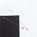 925 Silver Bell Crystal Anklet Charms Foot Ankle Bracelet Beach Jewelry
