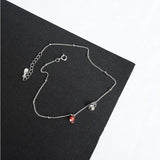 925 Silver Bell Crystal Anklet Charms Foot Ankle Bracelet Beach Jewelry