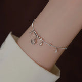 925 Silver Bell Tassel Bracelet: Holiday Gift for Girlfriend