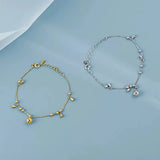 925 Silver Bell Tassel Bracelet: Holiday Gift for Girlfriend