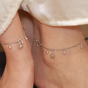 925 Silver Bell Tassel Bracelet: Holiday Gift for Girlfriend