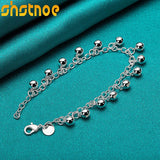 925 Silver Bells Bracelet Women Party Engagement Wedding Birthday Gift