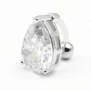 925 Sterling Silver Belly Button Ring CZ Navel Piercing Jewelry