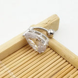 925 Sterling Silver Belly Button Ring CZ Navel Piercing Jewelry