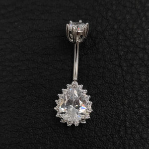925 Silver Belly Button Ring CZ Navel Piercing Jewelry Women 1PC