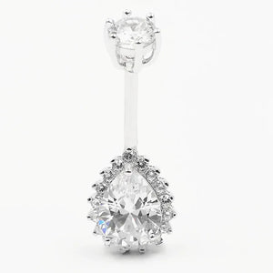 925 Silver Belly Button Ring CZ Navel Piercing Jewelry Women 1PC