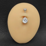 925 Silver Belly Button Ring CZ Navel Piercing Jewelry Women 1PC