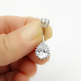 925 Silver Belly Button Ring CZ Navel Piercing Jewelry Women 1PC