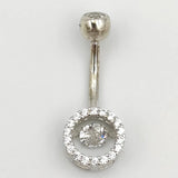 925 Silver Belly Button Ring 14G Navel Piercing Jewelry for Women