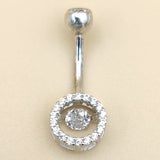 925 Silver Belly Button Ring 14G Navel Piercing Jewelry for Women