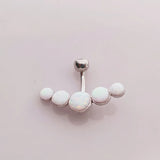 925 Silver Opal Belly Button Ring Navel Piercing Jewellery