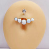 925 Silver Opal Belly Button Ring Navel Piercing Jewellery