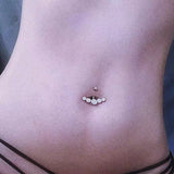 925 Silver Opal Belly Button Ring Navel Piercing Jewellery