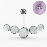 925 Silver Opal Belly Button Ring Navel Piercing Jewellery