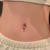 925 Silver CZ Navel Piercing Jewelry For Women