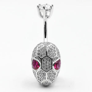 925 Silver Belly Piercing Button Snake Head Bananabell Rings Navel Jewelry