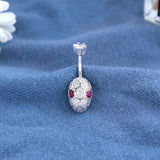 925 Silver Belly Piercing Button Snake Head Bananabell Rings Navel Jewelry