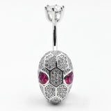 925 Silver Belly Piercing Button Snake Head Bananabell Rings Navel Jewelry