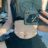 925 Silver Rabbit Body Ring for Navel Piercing