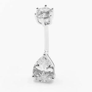 925 Silver Belly Piercing Cubic Zircon 14G Navel Ring Body Jewelry Women