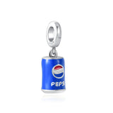 925 Silver Coffee Milk Charm Bead Bracelet Pendant DIY Jewelry Gift