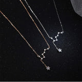 925 Silver Big Dipper Star Pendant Necklace For Women Rose Fine Jewelry
