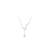 925 Silver Big Dipper Star Pendant Necklace For Women Rose Fine Jewelry