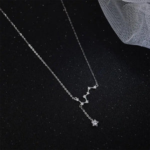 925 Silver Big Dipper Star Pendant Necklace For Women Rose Fine Jewelry