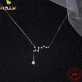 925 Silver Big Dipper Star Pendant Necklace For Women Rose Fine Jewelry