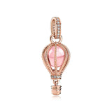 925 Silver Birthday Hot Air Balloon Charm Beads for Bracelets