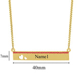 925 Silver Heart Personalized Necklace with Customized Birthday Stone