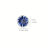 925 Silver Birthstone Gemstone Stud Earring Women Girl Men Fine Jewelry