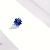 925 Silver Birthstone Gemstone Stud Earring Women Girl Men Fine Jewelry