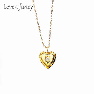 925 Silver Birthstone Heart Pendant Necklace for Mom